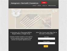Tablet Screenshot of immigrantscf.org